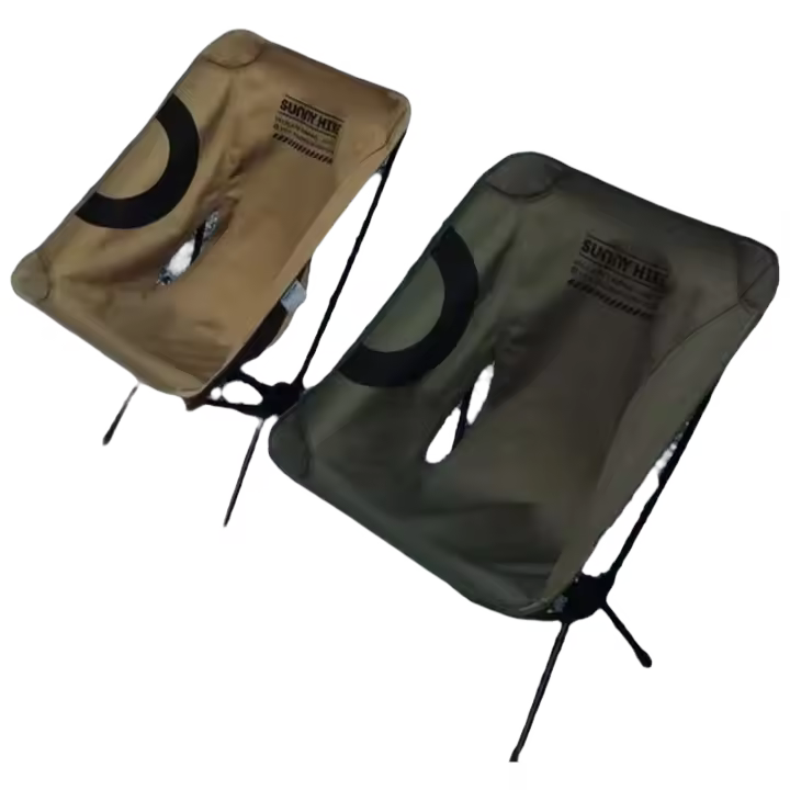 Silla plegable ligera de aleación de aluminio para acampar, silla portátil con respaldo, utilizada para senderismo y pesca al aire libre, 67x50x31cm - 1