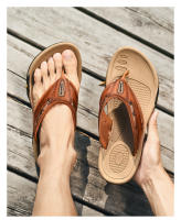 Sandalias de Cuero de Vaca para Hombres Zapatos de Playa de Tamaño Grande con Antideslizante y Resistente al Desgaste Ropa Exterior Diaria - details 26
