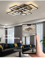 Lámpara de Techo Cuadrada TOMAXIN 65Watt con Diseño Moderno y Luce LED para Decoración de Habitación Oficina Comedor Sala de Estar Control Remoto Tipo de Producto Normal - details 2