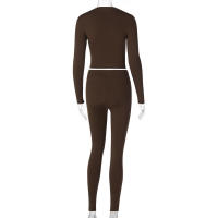 Conjunto deportivo de dos piezas de manga larga, nuevo traje informal de moda para mujer - details 140