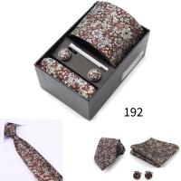 Caja de regalo de corbata para hombre con corbatas, pañuelos, gemelos, pinzas para corbata, conjuntos de 6 piezas, corbatas formales para festivales de bodas y negocios en grupo - details 31