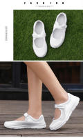 Zapatos informales de verano para mujer, zapatillas portátiles suaves, zapatos para caminar, suelas planas para mujer, zapatos blancos transpirables sin cordones - details 20