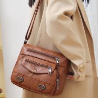 Bolso cruzado de piel sintética para mujer, Vintage con múltiples bolsillos bolso de hombro, decoración de corazón - details 4