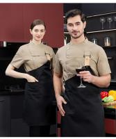 Chaqueta de cocina, uniforme de Catering, ropa de Chef de manga corta, camarera de Hotel, restaurante, ropa de trabajo, panadería, abrigo de Chef de Sushi, camisa de cocina - details 11