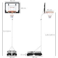 Canasta de Baloncesto Portátil con Ruedas Altura Ajustable Aro de Baloncesto - details 6