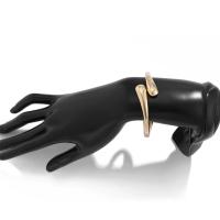 Brazalete de Metal Ancho Diseño de Gota de Agua Gruesa Pulsera Trenzada Irregular Gruesa - details 8