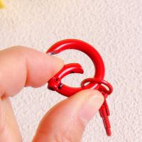 Cierre de resorte de Color caramelo para llavero, anillo dividido, anillo de conexión, cierre de langosta, ganchos, adorno de Metal, mosquetón, Clips para llavero - details 2