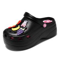 Sandalias clásicas para mujer, zapatillas de jardín, zapatos de playa informales negros, sandalias para el hogar - details 3