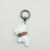 Precioso llavero de Bulldog Francés, Animal, perro, cachorro, colgador de perro de cuero PU, colgante de bolso de Bulldog de dibujos animados a la moda para mujer - details 10