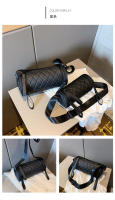 Bolso pequeño para mujer, nuevo cilindro acolchado, hombro Simple, personalidad, correa ancha, bolso tipo cubo - details 10