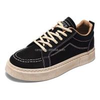 Nueva zapatilla de deporte negra de calidad al por mayor para hombres, precio bajo 44, zapatos de skate clásicos para niños de fábrica, suela de Pvc, inyección, gran oferta - details 1