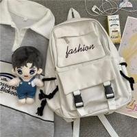 Mochila nvas grande para hombres y mujeres, cuello sual de color sólido, bolso de hombro escolar Vie, versión coreana - details 3