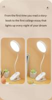 Lámpara de mesa portátil con 3 modos de atenuación, luz de protección ocular, luz nocturna recargable por USB con abrazadera plegable, soporte de estudio, lámparas de escritorio - details 2