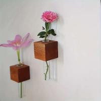 Tubo de ensayo de madera, arreglo artesanal, simulación magnética, jarrón, adhesivo para refrigerador, ración de cocina para el hogar - details 0