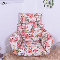 Funda de Cojín de Silla de Huevo Colgante de Color Sólido Floral y Estriado + Funda de Almohada de Exterior (Sin Relleno) para Jardín Lounger - details 22