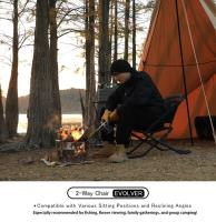 Ba Alta Silla alta plegable Evoer de 2 vías ajustable para pesca, reuniones familiares y acampadas en grupo - details 6