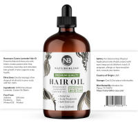 NaturoBliss Castor Rosemary Lavender 100% puro natural: el mejor aceite para el cuidado del cabello, pestañas, cejas, aceite corporal para el cabello, infusión con - details 3