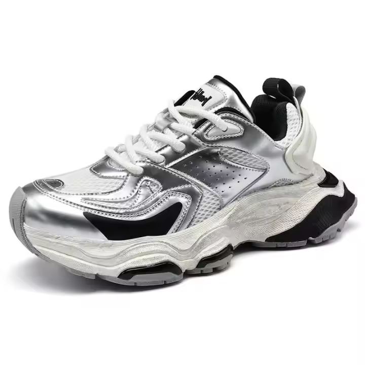 Dropshipping logo nuevos hombres diseñador suela gruesa malla transpirable casual estilo caminar zapatos deportivos de moda - 1