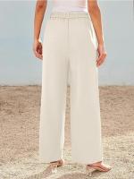 Cargo de cintura alta para mujer Pantalones rectos primavera-otoño - details 4