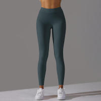 Pantalones de yoga con espalda en V para mujer, leggings sexys para entrenamiento Fiess, gimnasio, correr, cintura alta - details 28