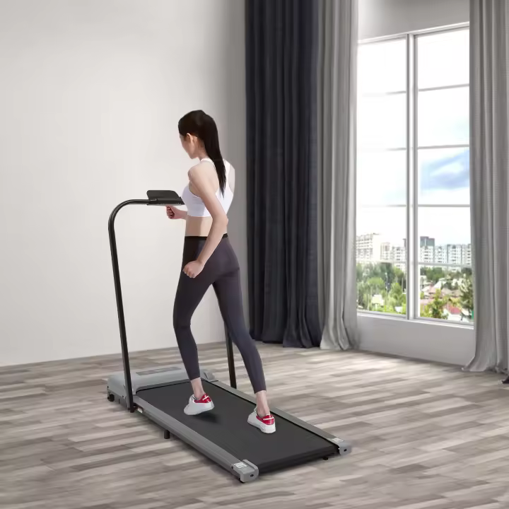 Cinta de correr plegable en dos en uno, cinta de correr eléctrica de escritorio de 3.0hp, con control remoto y pantalla led, adecuada para trotar a pie en casa y Oficina - 1