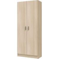 Armario Multiusos, Escobero, 2 Puertas, Acabado en Color Roble, Medidas: 73 cm (Ancho) x180 cm (Alto) x 37 cm (Fondo) - details 4