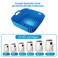 Bandeja antiadherente de silicona cuadrada para freidora Airs, bandeja resistente a altas temperaturas para cocinar y hornear - details 5