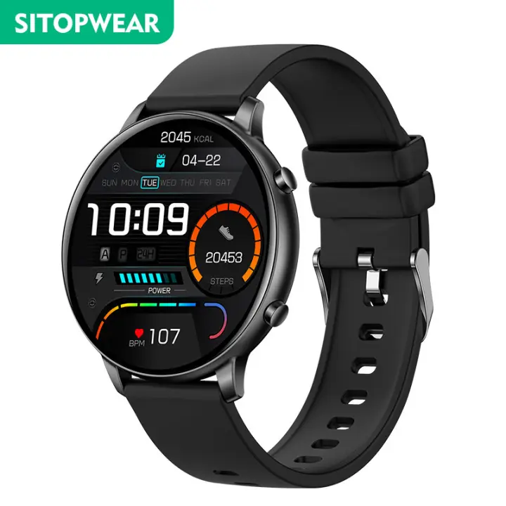Reloj Inteligente Hombres Mujeres, Smartwatch with Llamadas Bluetooth, Notificaciones, Esferas Personalizables, Monitoreo de Frecuencia Cardíaca en Tiempo Real y Sueño, 100 + Modos, Control de Música, Compatible with Android/iOS - 1