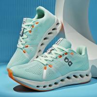 Zapatos de cuero genuino deportivos de malla de diseñador para caminar, informales, transpirables, a la moda, zapatos para hombre - details 0