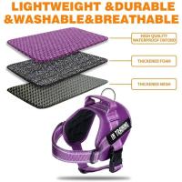 Arnés de control Chaleco de alto servicio, collar acolchado con parches extraíbles, terapia emocional EA para perros, NO PET XXL XL L M - details 10