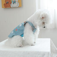 Ropa De Mascota 1PC Primavera Otoño Falda De Denim Con Flores Y Suspensión Para Perros De Tamaño Pequeño Y Medio - details 7