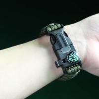 Pulsera de Supervivencia de Emergencia 4 en 1 para Hombres Pulsera de Cuerda de Paracord con Silbato, Brújula, Rescate al Aire Libre - details 2