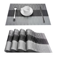 4 piezas de almohadillas tejidas a rayas, posavasos para paleta, tapete de mesa Napperon - details 4