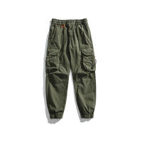 Pantalones Cargo de Moda para Hombres 2024 Estilo Callejero Suelto con Cordón Material de Algodón - details 5