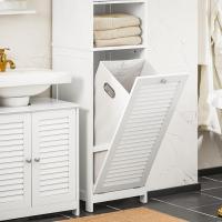 Armario para baño Alto Mueble Columna de Baño Estanterías de Baño con 2 Puertas y 1 Cajón Blanco - details 32