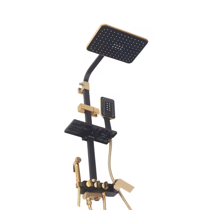 Moderno Ajustable Altura Grifo de Ducha de Cobre Juego de Cabezal de Lluvia para Baño con 3 Modos de Rociado Mejoras del Hogar Herramientas - 1