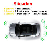 Kit de Sensor de estacionamiento de Radar múltiple, sistema de pantalla LED Parktronic, asistente de Detector de Monitor de respaldo, alarma de Sensor 4/6/8 - details 2
