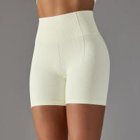 Hamidou-pantalones cortos deportivos de Yoga para mujer, mallas transpirables sin costuras para correr, ciclismo, cintura alta, entrenamiento, gimnasio, Verano - details 13