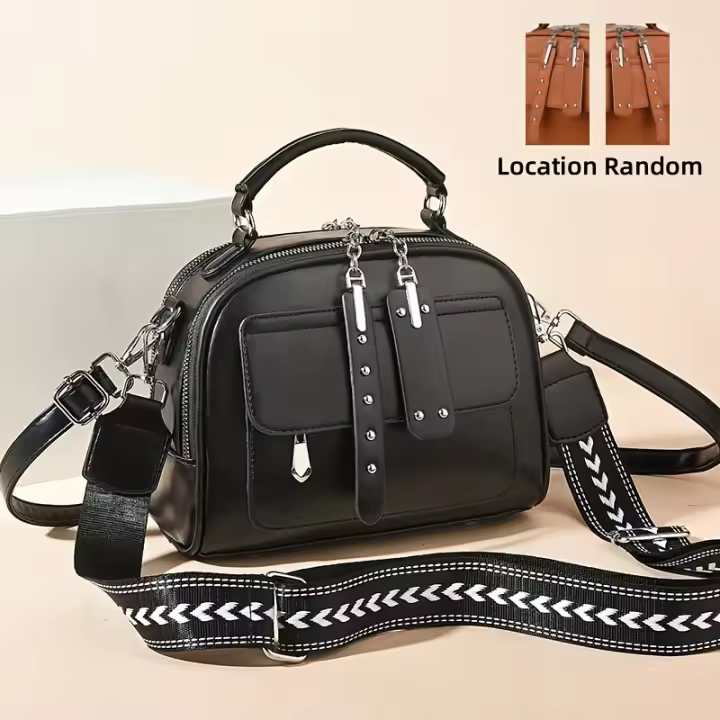 Bolso Tote Cruzado de Hombro para Mujer, Diseño Simple de Concha, Tendencia 2025. - 1