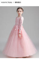 Vestido de tul esponjoso estilo princesa otoñal para niñas, ideal para presentaciones. - details 10