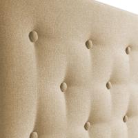 tapizado Oslo 140X100, capitone en Tela Beige, Patas de Madera - details 3