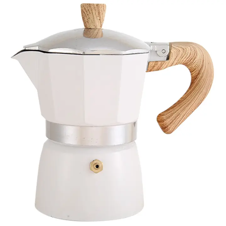 Cafetera Espresso con mango de madera Vintage de 300Ml, cafetera Moka, herramientas clásicas italianas para café, accesorios de cocina y cafetería - 1