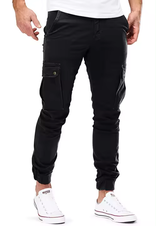 Pantalones cargo informales para hombre, pantalones ajustados, Otoño e Invierno - 1