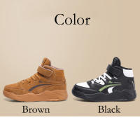 Zapatillas de deporte de cuero de alta calidad para niños, zapatos de baloncesto antideslizantes cómodos, zapatos de tenis deportivos informales para exteriores, zapatillas de deporte para niños, Invierno - details 9
