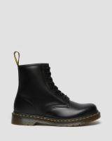 Botas con cordones de cuero liso 1460 de Dr. Marten Negro Unisex - details 8