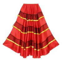 Faldas Flamenco española mujer, falda larga con volantes grandes, tre salón latino para danza del vientre, actuación de 360 - details 23