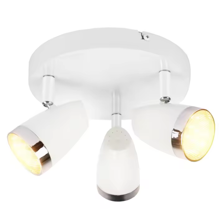CBJKTX Foco de techo LED moderno de 3 bombillas 4W blanco cálido blanco 3000K - 1