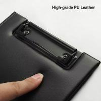 Portapapeles plegable A4 A5, color negro, con hebilla de Clip, carpeta de archivos para conferencias, almohadilla de escritura de cuero PU ultrasuave, suministros de oficina, 1 Uds. - details 16