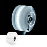 1PC Double Row Luminous Flashing Wheels Four-wheel Skates Accessories PU Roller Wheel - details 1