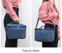 Bolsa De Almuerzo Portátil Caja Térmica Impermeable Con Correa Para Oficina Estuche Aislado Para Comida Unisex - details 5